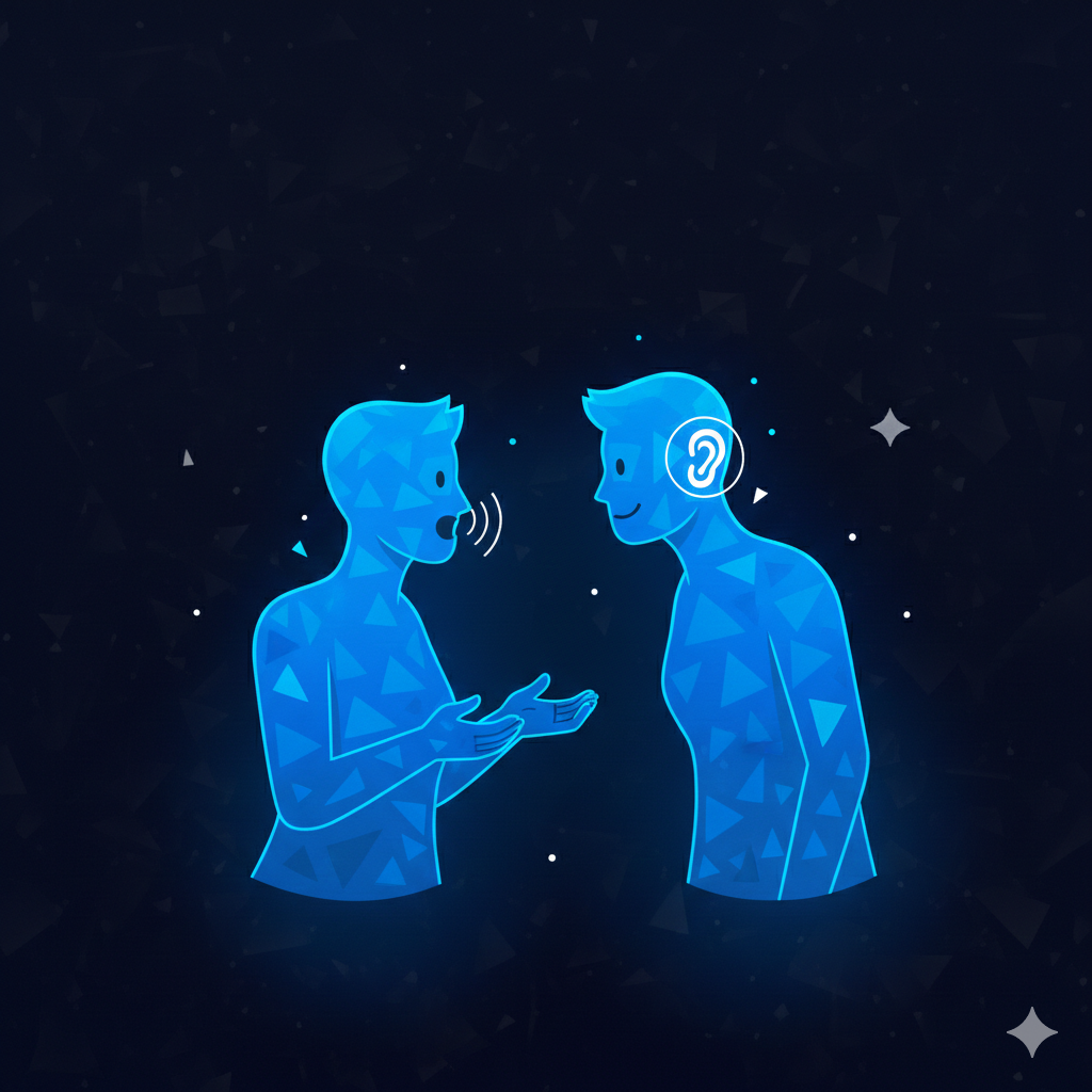 Peaceful mountain landscape representing calm and listening